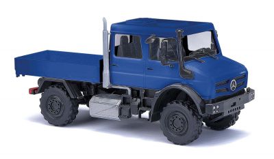 Busch MB Unimog double cab. bleu